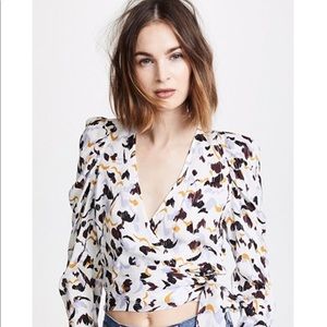 ALC Tessa Wrap silk top